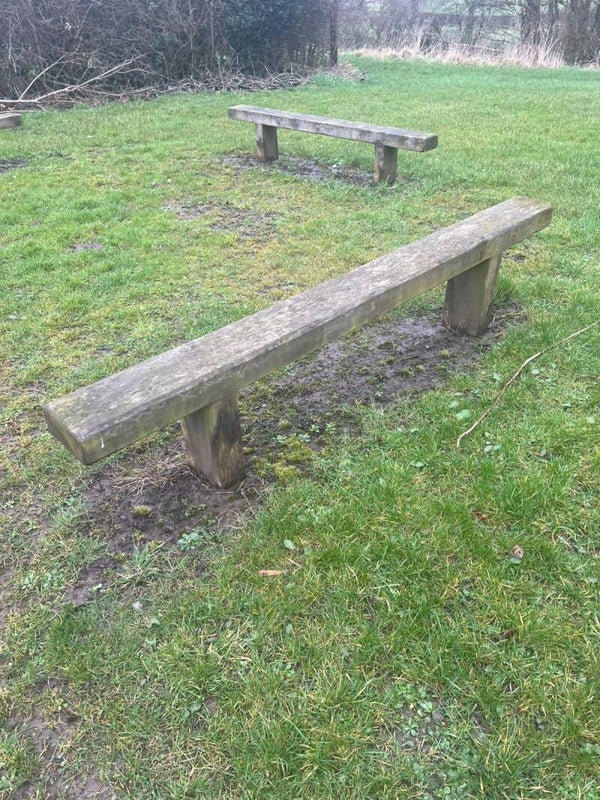 4 x 2.4m wide benches inc installation see description