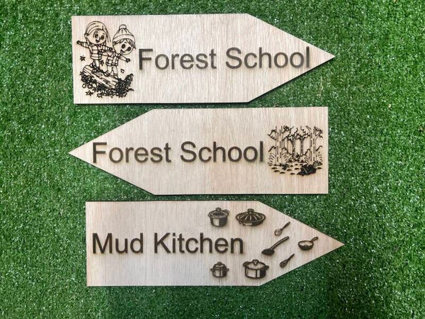 3.6mm thick Forest school direction sign