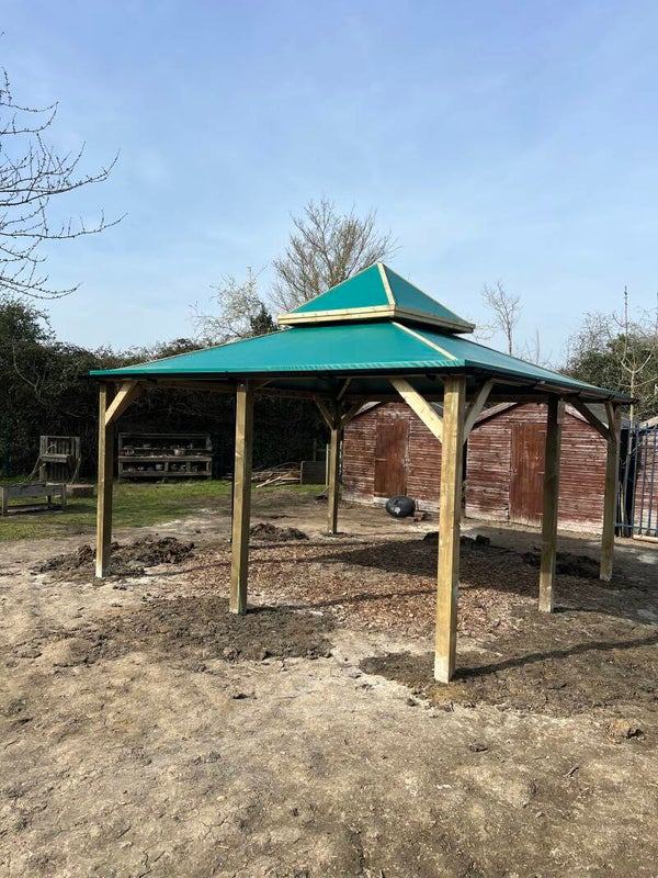4m x 4m (16sqm) open sided canopy including installation