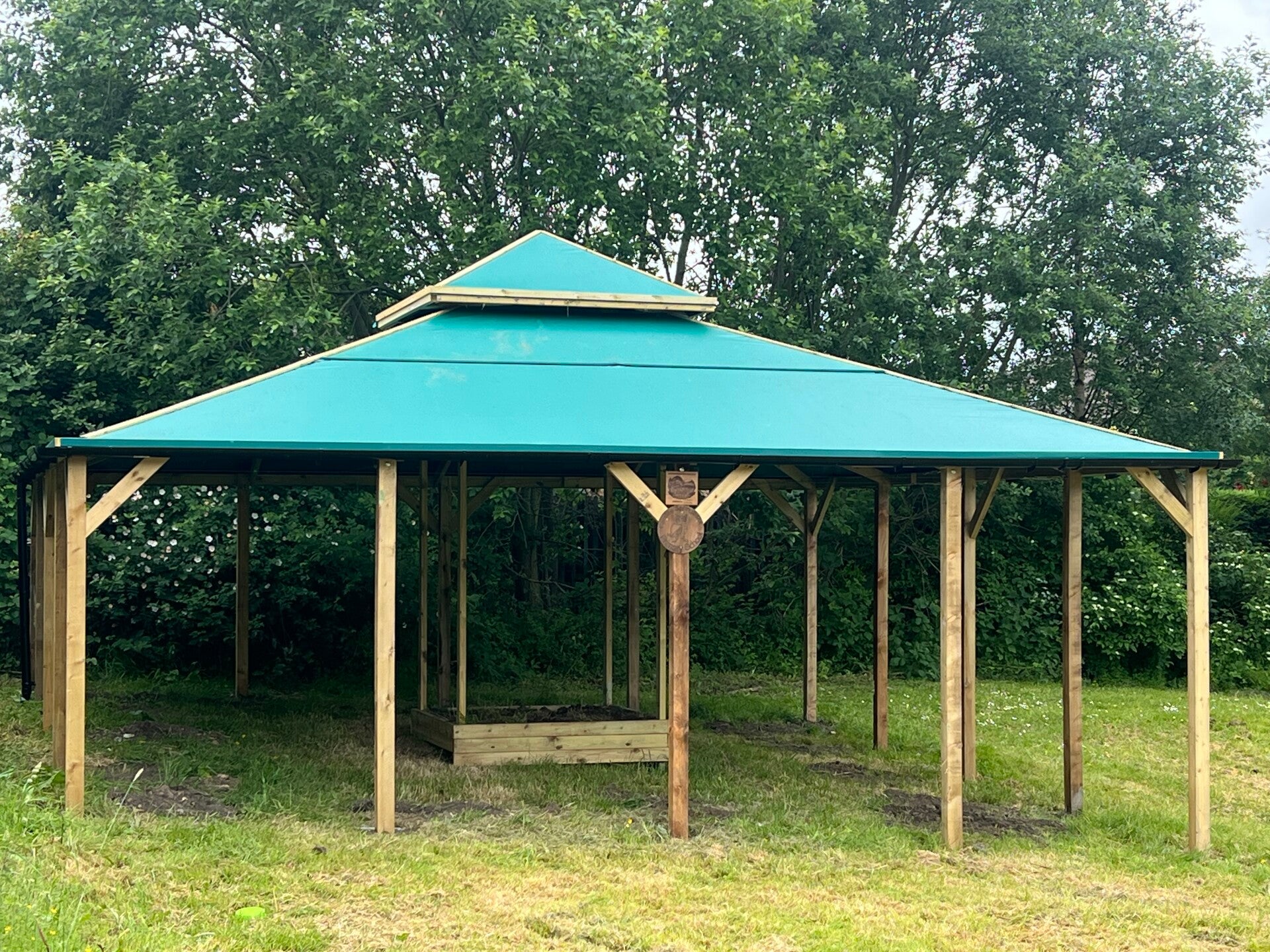 7m x 7m (49sqm) open sided pvc covered canopy including installation