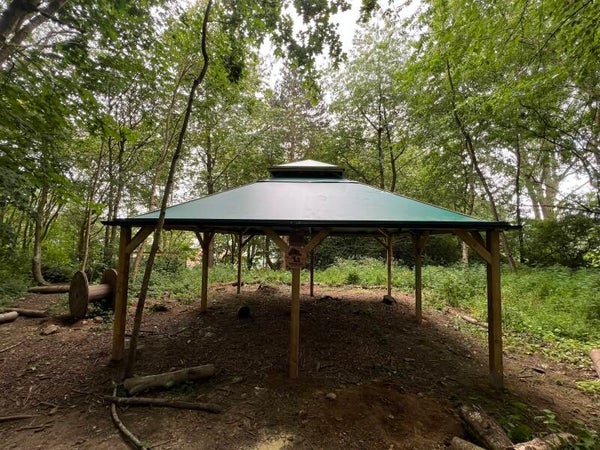 5mx5m (25sqm) PVC covered canopy including installation