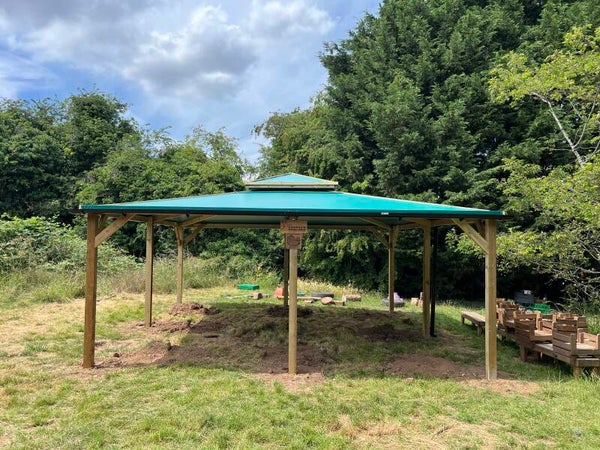 5mx5m (25sqm) PVC covered canopy including installation