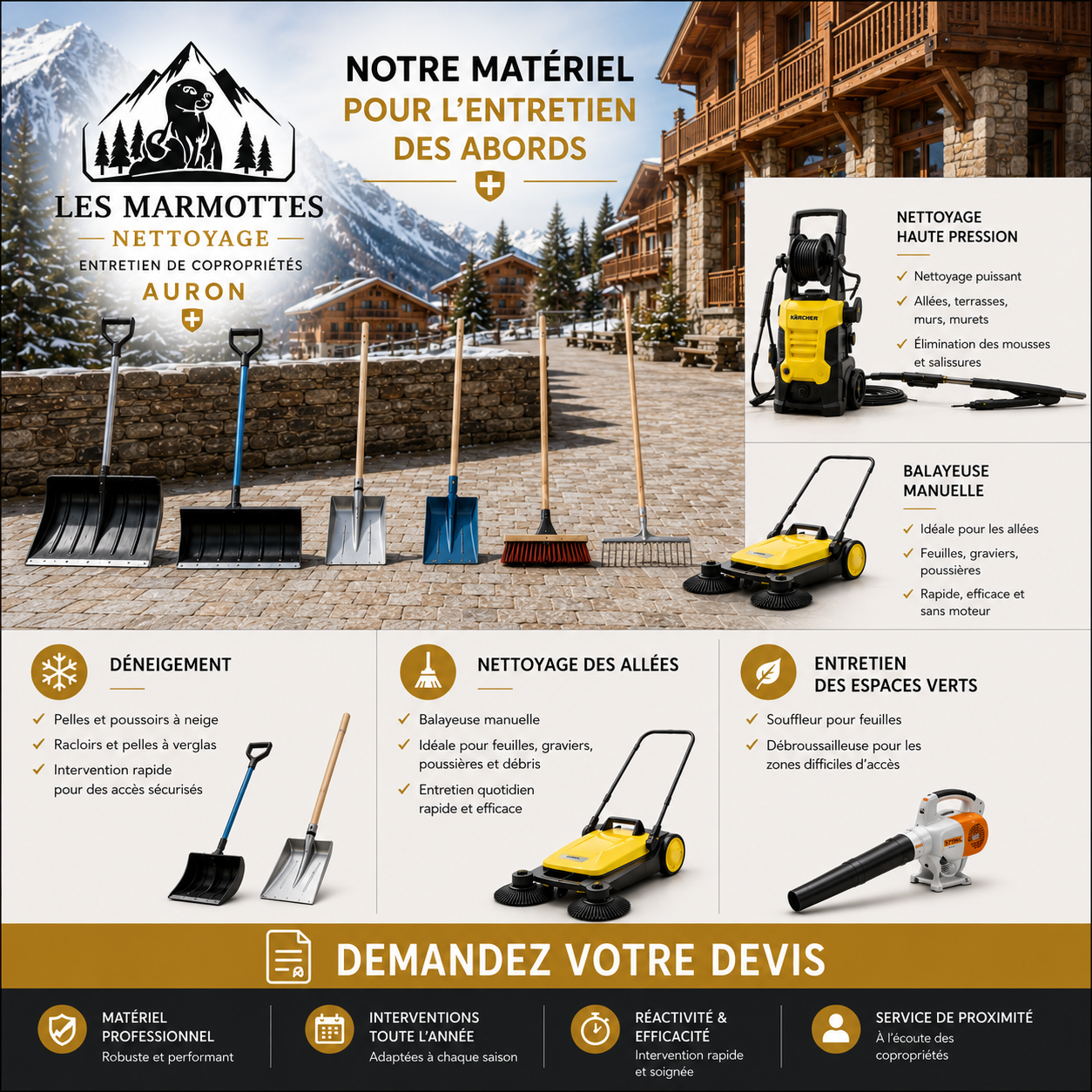 matériel pour nettoayge extérieur