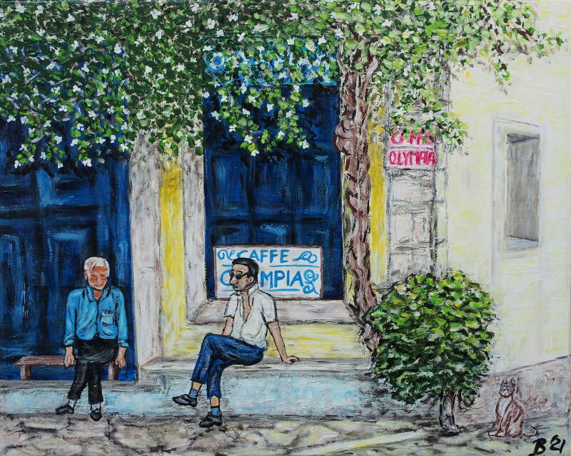 Acrylbild Korfu 24x30 cm, Preis auf Anfrage