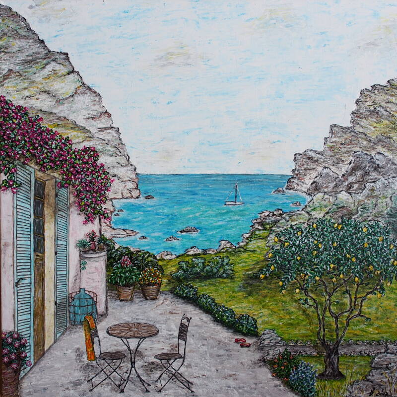 Acrylbild Mallorca, unverkäuflich