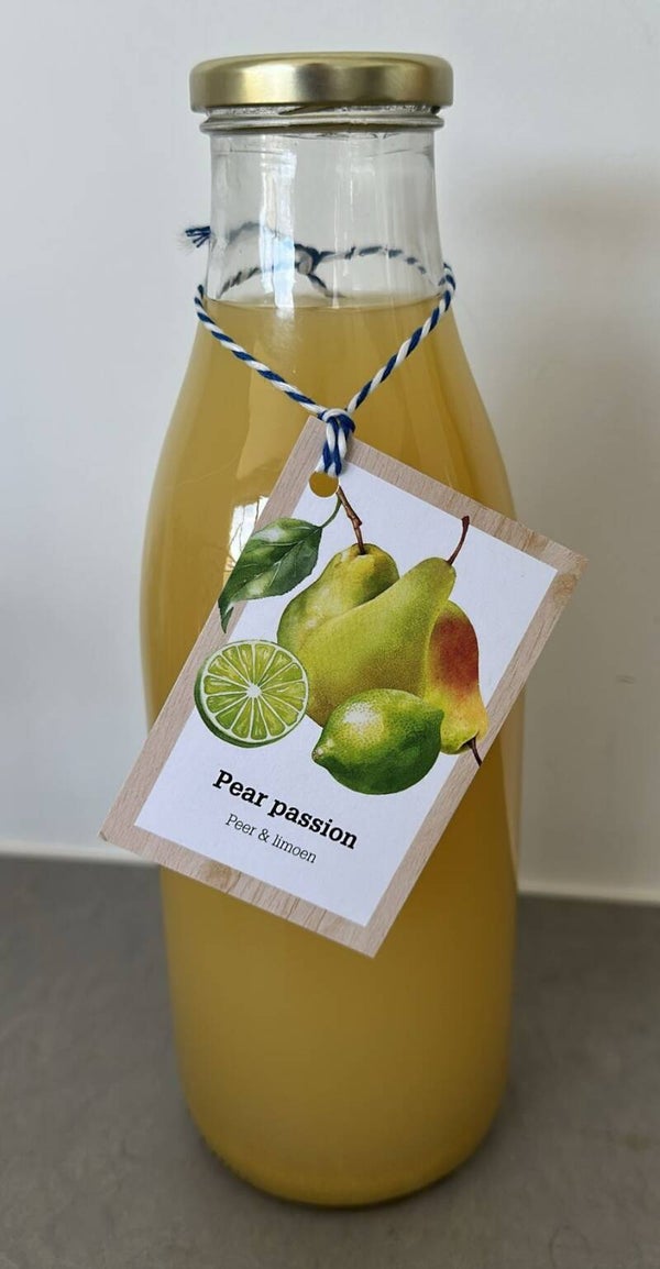 Pear passion (puur perensap met een touch van limoen) fles 1 liter - Hoeve Lambrecht - Baart