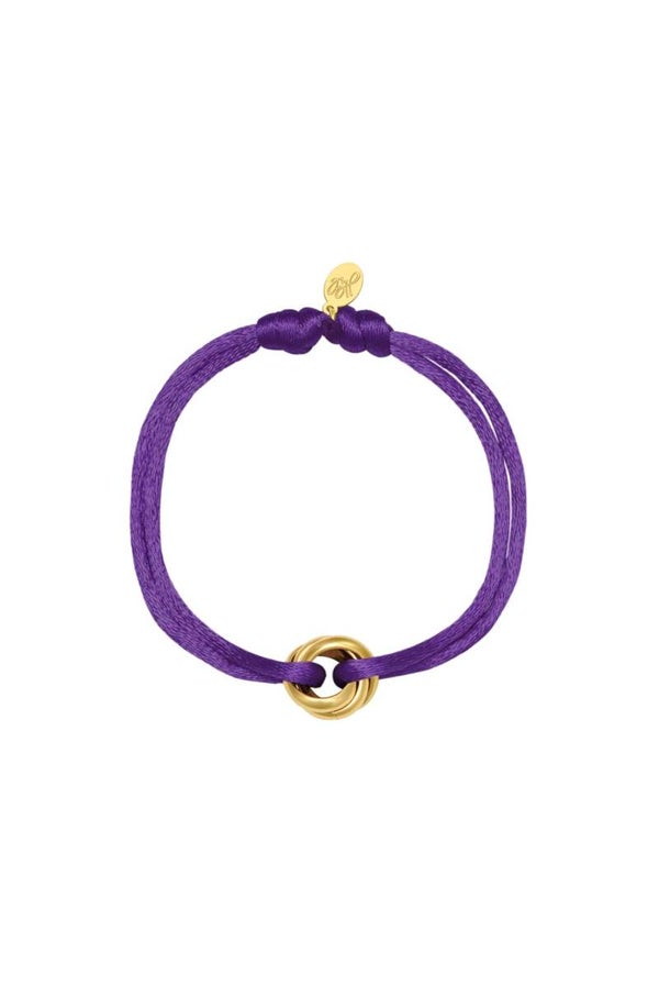 BRACELET SATIN KNOT - PURPLE