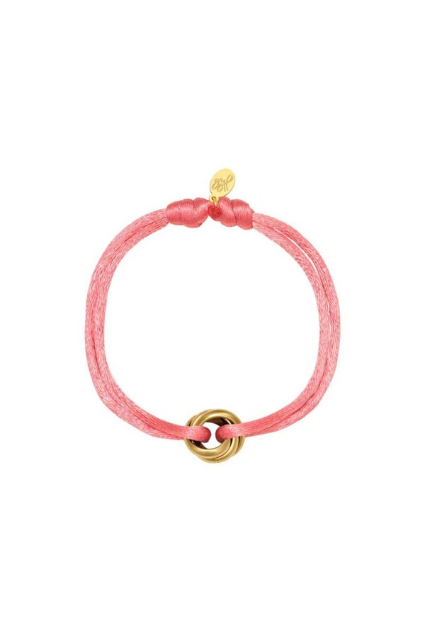 BRACELET SATIN KNOT - CORAL