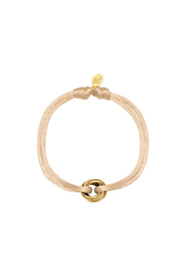 BRACELET SATIN KNOT - BEIGE