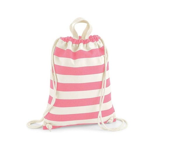 Gymtas - gestreept pink