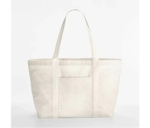 gestreepte katoenen tas - red stripe