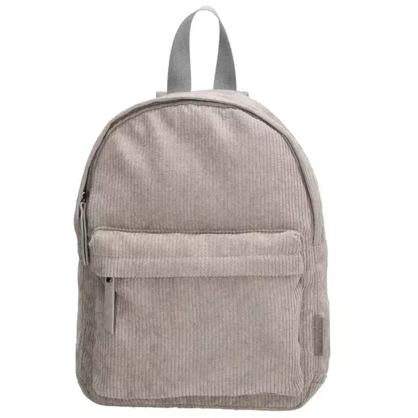 Kleine corduroy Rugzak grijs 31x23cm