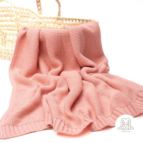 Babydeken Gebreid roze