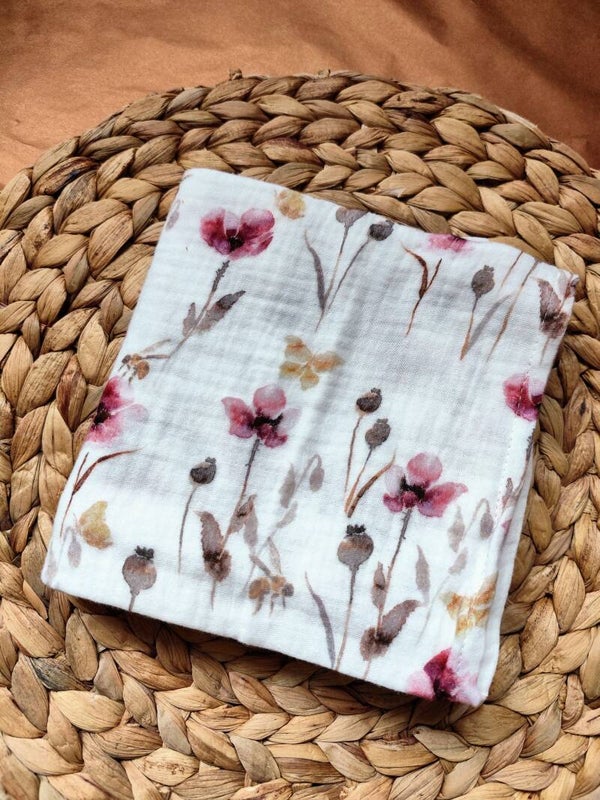 Swaddle - klaproos - 65x65cm