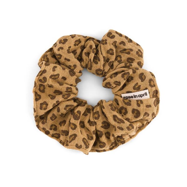 scrunchie luipaard koffie