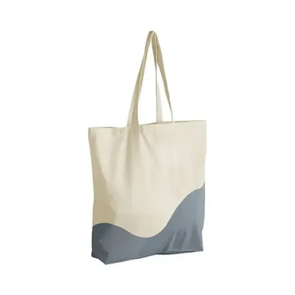 tote bag wave - blue grey