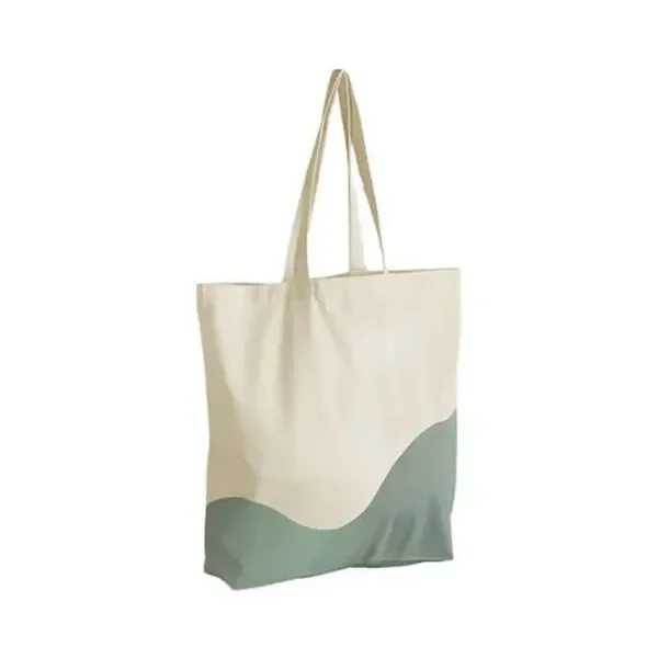 tote bag wave - dusty green