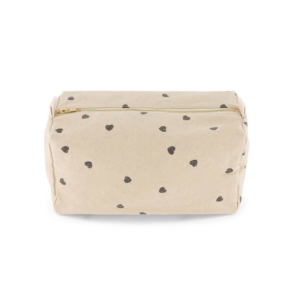 beige hartjes Toilettas