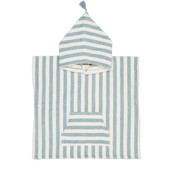 Poncho gestreept blue cloud