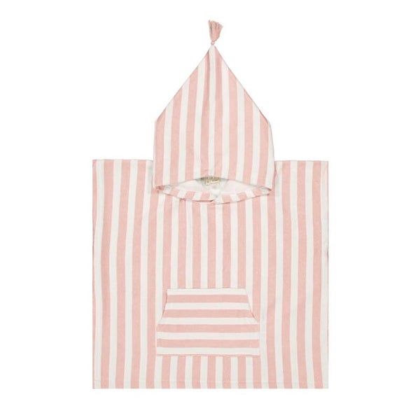 Poncho gestreept rose