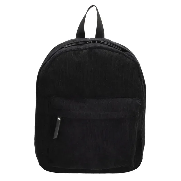 Corduroy Rugzak zwart 35x28cm