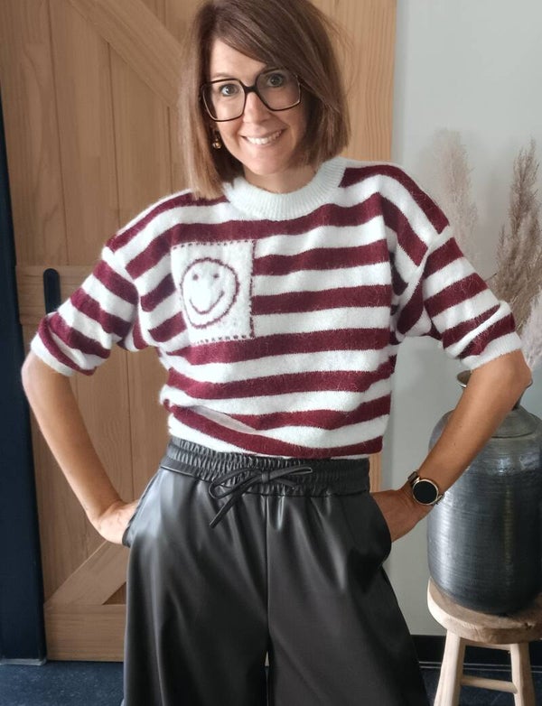 Knit Smiley - Bordeaux