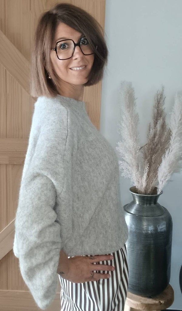 Trui vleermuismouw - Beige