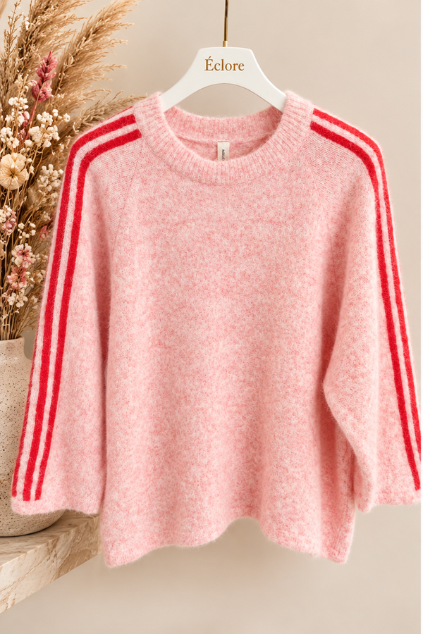 Trendy stripe knit - Pink