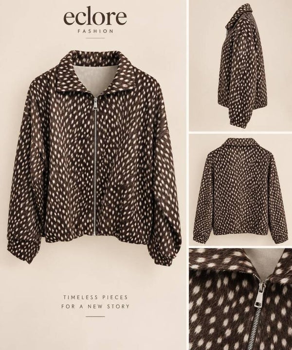 Jasje in bambiprint - Bruin