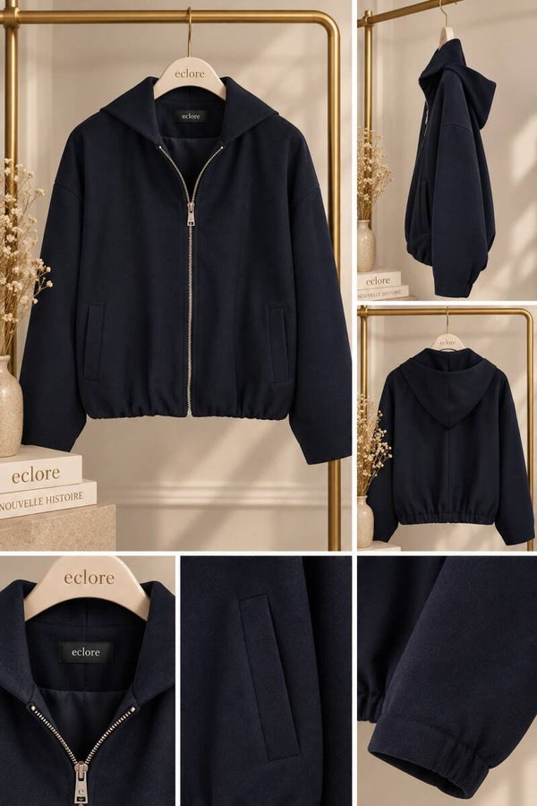 Bomberjas met kap - Navy