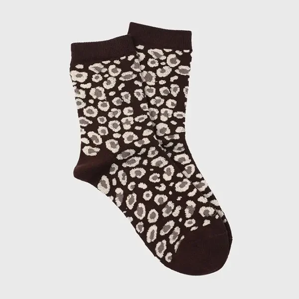 Sokken in Leopard print - Bruin
