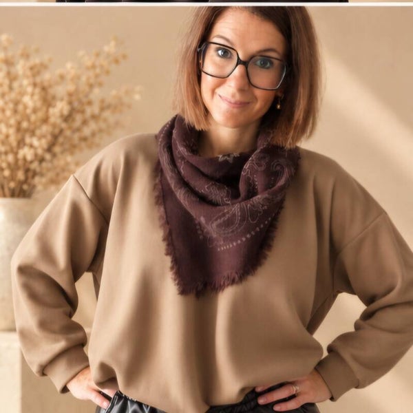 Soft oversized sweatshirt - taupe