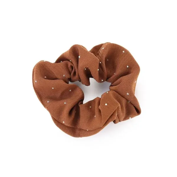 Srunchie met strass - Coffeecaramel