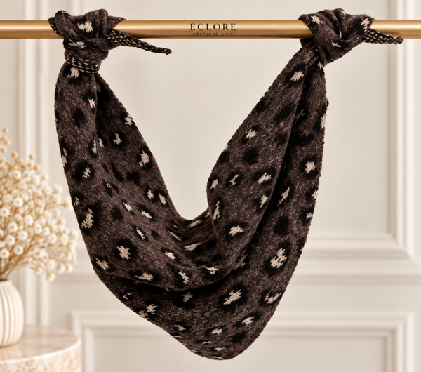 Sjaal driehoek Leopard - bruin