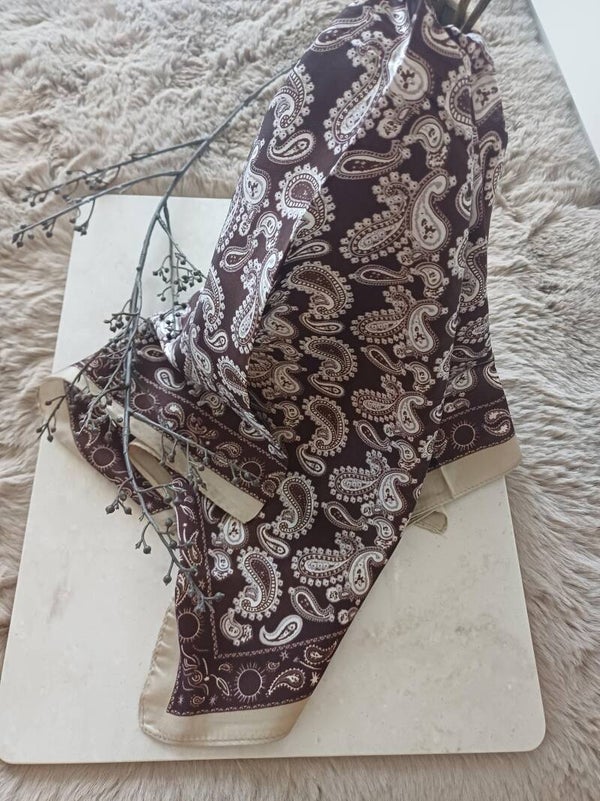 Sjaal paisley - Bruin & beige