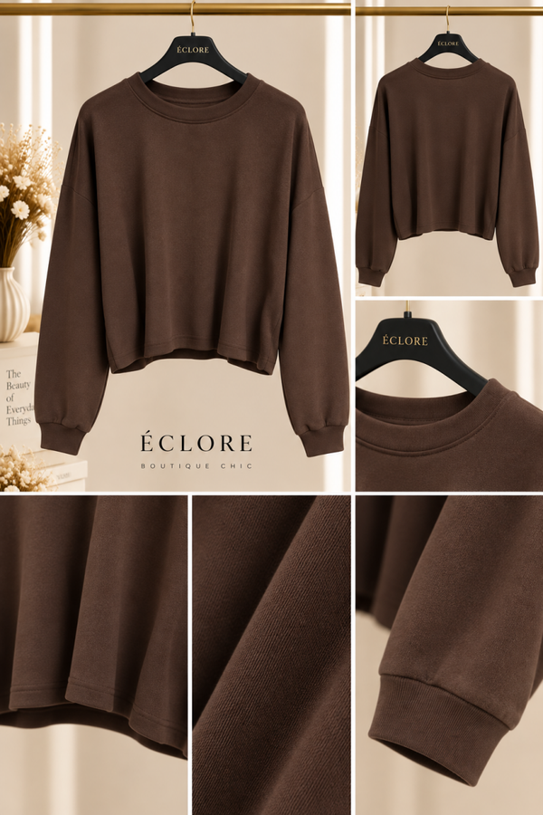 Soft sweatshirt - bruin