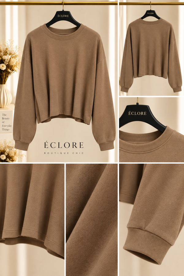 Soft sweatshirt - taupe