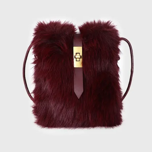 Telefoontasje fluffy - Bordeaux