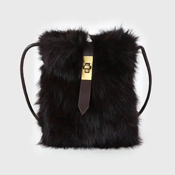 Telefoontasje fluffy - Bruin