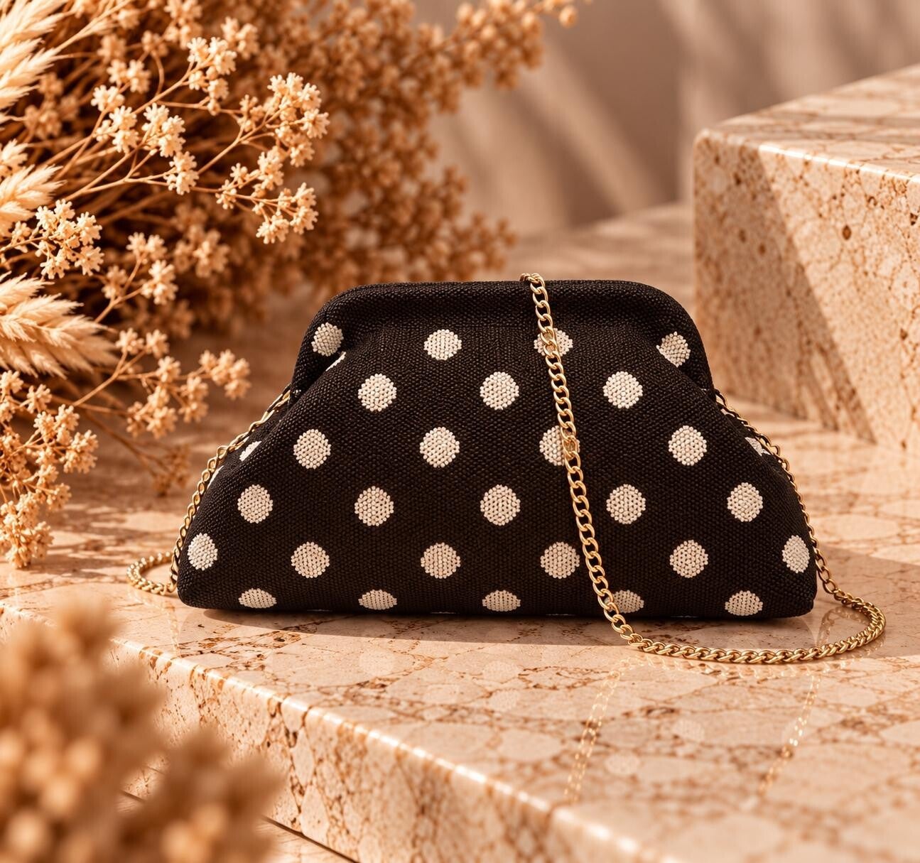 Crossbody bag polka dot - Bruin