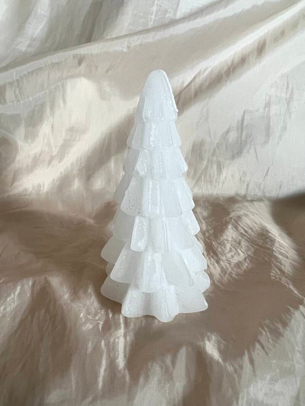 Kerstboom kaars - Wit