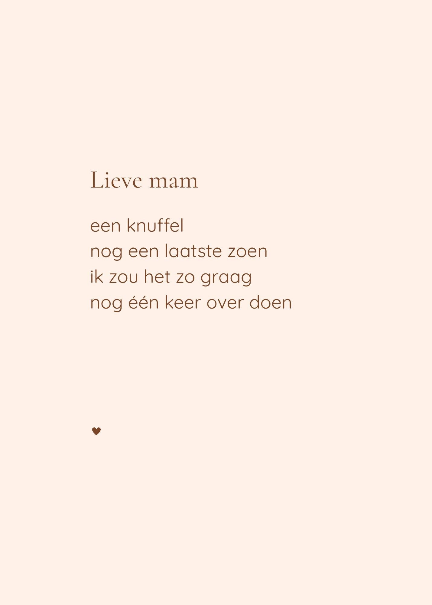 Kaart - Lieve mam