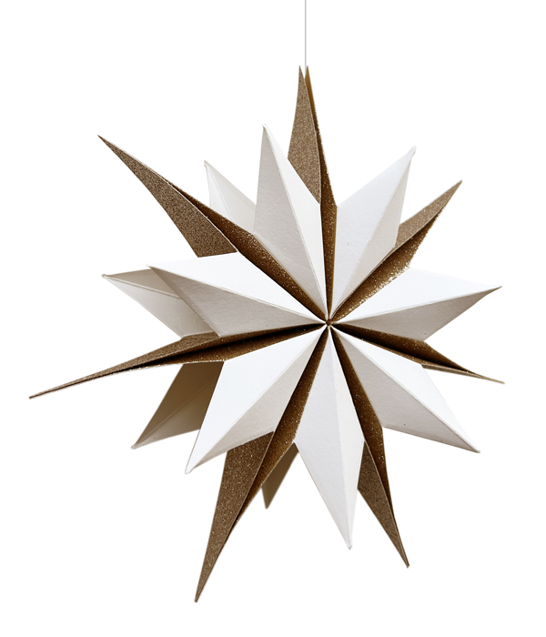 White / Gold paper star