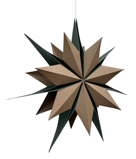 Gold / Green paper star