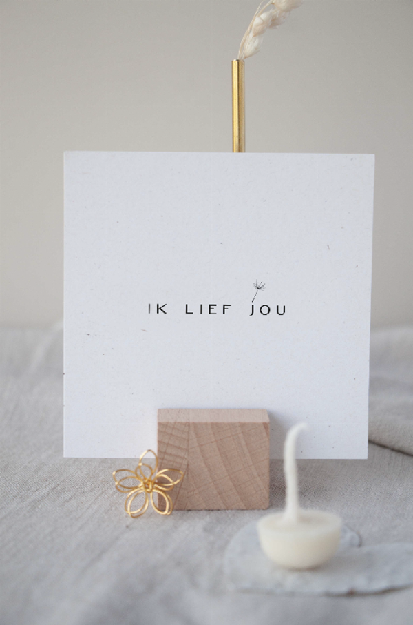 Klein kaartje - Ik lief jou