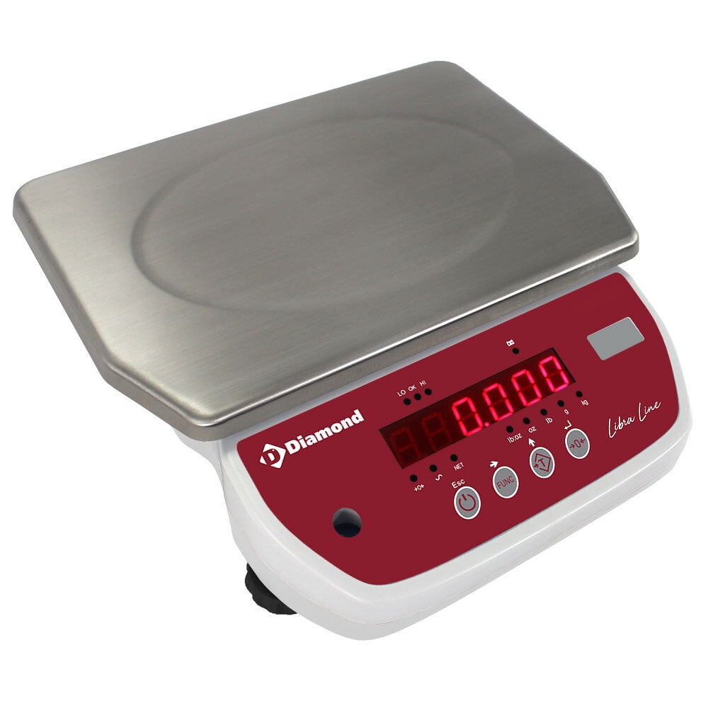 Roestvrij stalen elektronische weegschaal, 6Kg x 1g  type: BAL/6-1