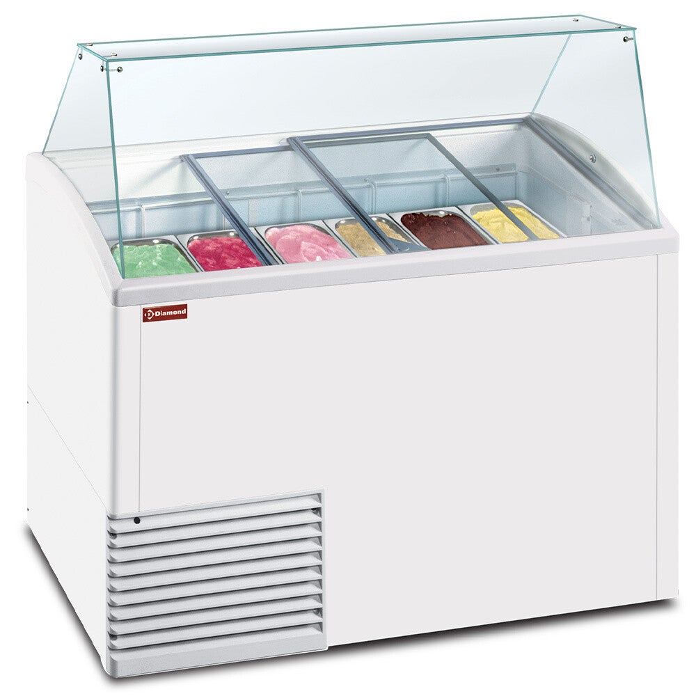 Uitstalvitrine voor roomijs, 10 bakken (5 Lt) type: BIG-EXPO/LUX-R2