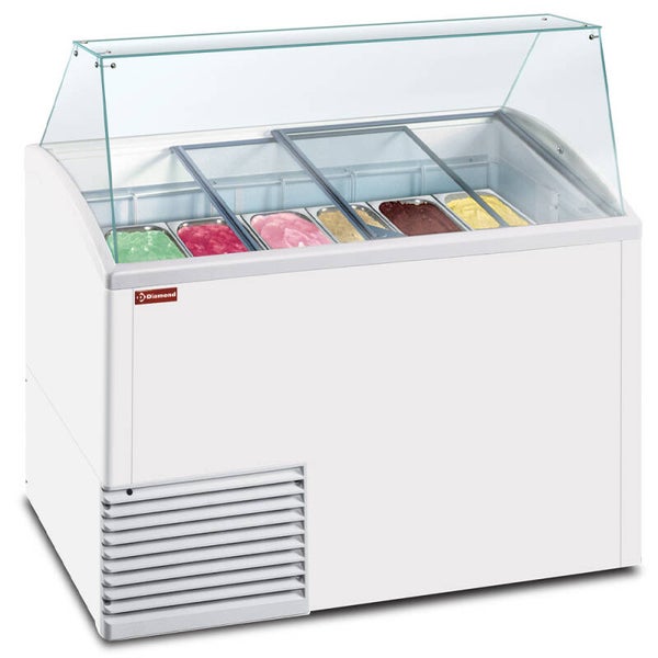 Uitstalvitrine voor roomijs, 10 bakken (5 Lt) type: BIG-EXPO/LUX-R2