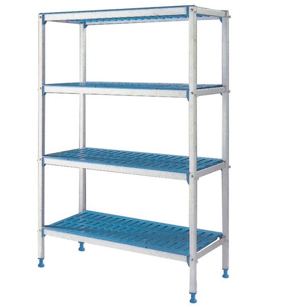 Lineaire rek in geanodiseerd aluminium 4 niveaus type: RLA/144-4/EF