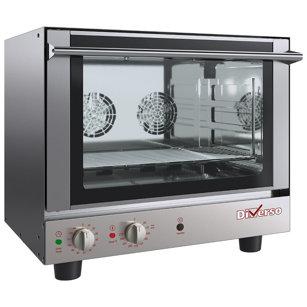 Convectieoven, elektrisch, 4x GN1/1 + manuele bevochtiger type: WR-4X11-HU